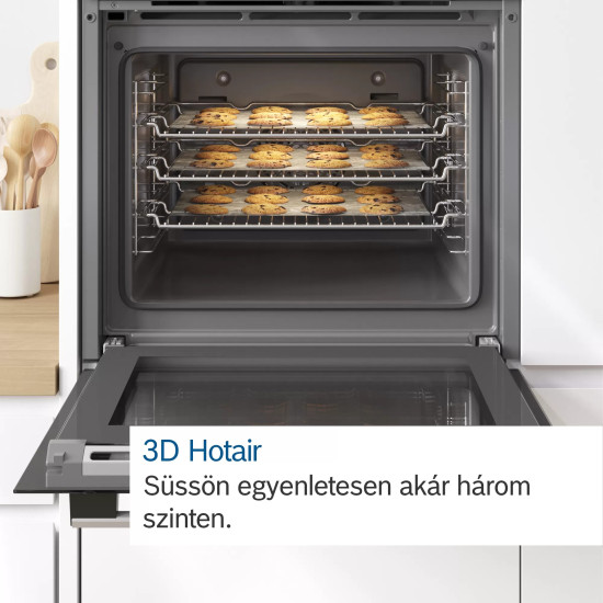 Bosch Önállóan beépíthető sütő - Serie6 - fekete - 71 l sütőtér - 10 funkció - 3