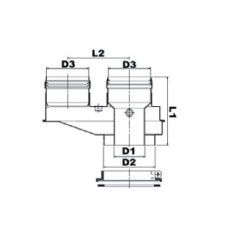 Brilon PPs/Alu szétválasztó adapter 80/125-2x80