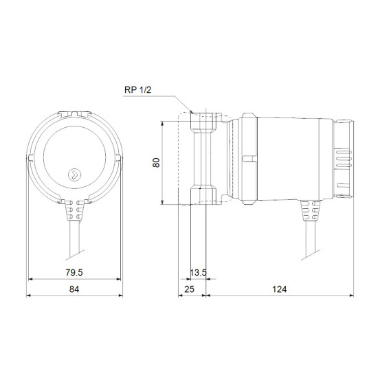 Grundfos UP Comfort 15-14 BA PM automata időkapcsolós, termosztáttal