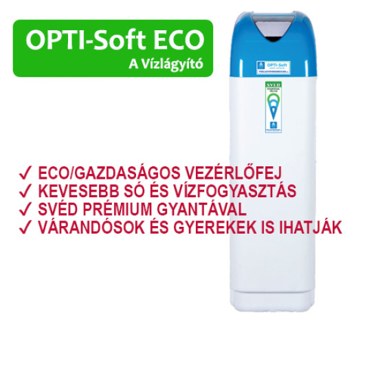 OPTI-Soft ECO 100 VR34 vízlágyító készülék svéd gyantával 4-5fő részére