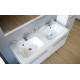 Ravak Fürdőszobai szekrény mosdó alá 1200 CHROME fehér/fehér