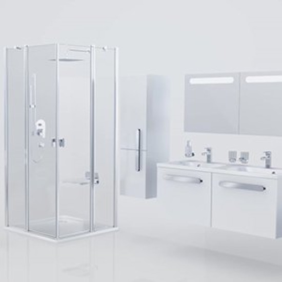 Ravak Fürdőszobai szekrény mosdó alá 400 CHROME fehér
